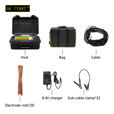 TYM سری D 500m آب یاب چاه زیرزمینی 16 کانال تجهیزات زمین شناسی
