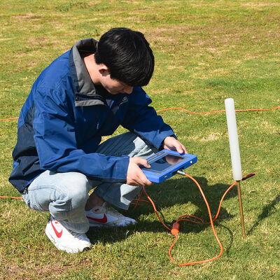 PQWT TC150 رصد کننده آب زیرزمینی با 150 متر عمق 7 اینچ صفحه لمسی و فرکانس سه گانه برای بررسی آب ژئوفیزیکی