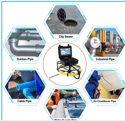 سیستم دوربین بازرسی لوله فاضلاب 20 متری 9 اینچ TFT LCD