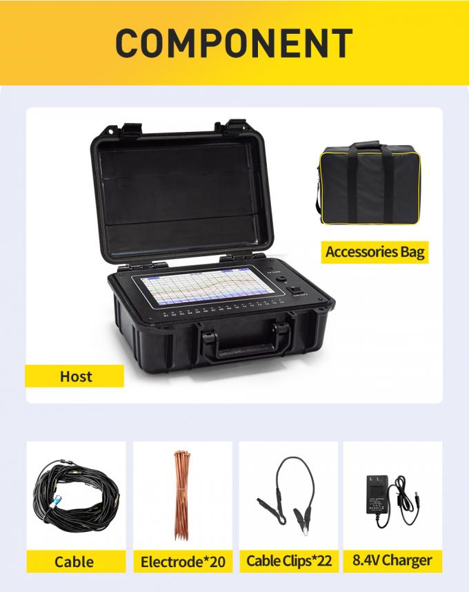 TYM سری D 500m آب یاب چاه زیرزمینی 16 کانال تجهیزات زمین شناسی 6